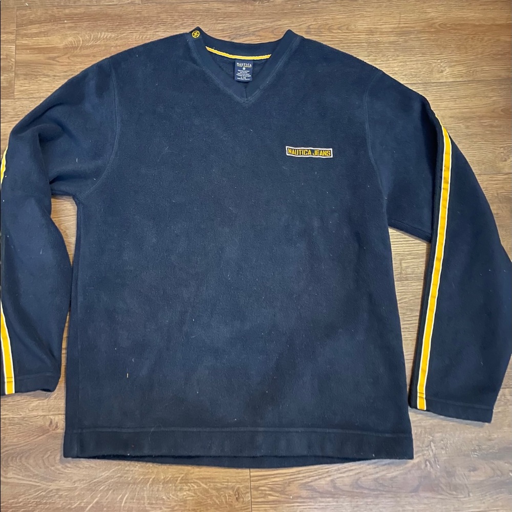 🔥Vintage 90’s Nautical Jeans Fleece Sweater Size L🔥